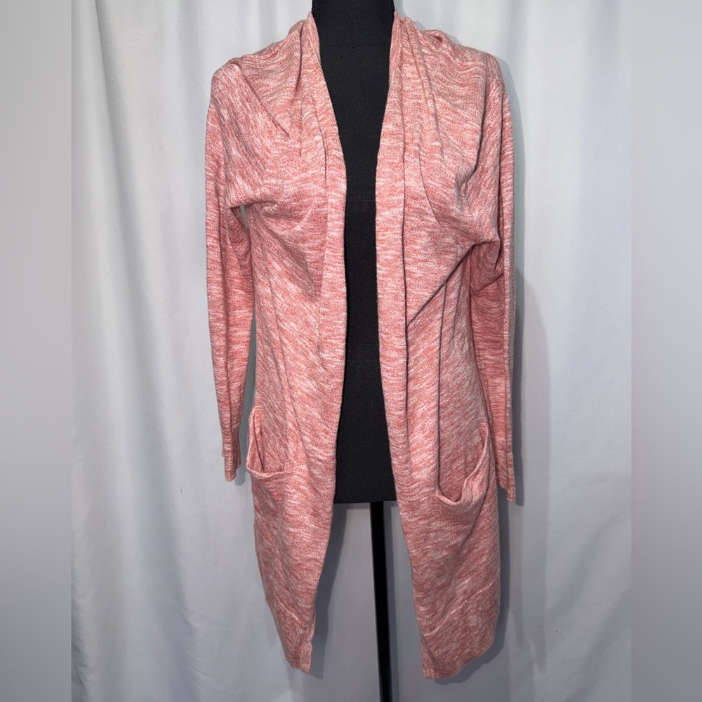 Madewell Heathered pink slouch Open-Front Cardigan